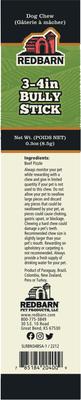 Show full view: Redbarn Naturals Bully Stick 3"-4" Dog Treat, case of 65 slide 4 of 10