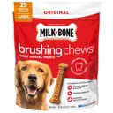 Milk-Bone Brushing Chews Large Original Chicken Flavored Daily Dental Dog Treats, 25 count