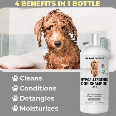 Show full view: We Love Doodles Hypoallergenic Dog Shampoo, Unscented, 16-oz bottle slide 3 of 5