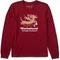 Show in main carousel: LIFE IS GOOD Christmas Women's Dachshund Through the Snow Long Sleeve Crusher Tee, Adirondack Red, X-Small slide 1 of 2