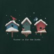 Show in main carousel: LIFE IS GOOD Women's Winter is for the Birds Houses Long Sleeve Crusher Tee, Treeline Green, XXX-Large slide 2 of 2