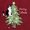 Show in main carousel: LIFE IS GOOD Christmas Women's Merry Catmas Climber Short Sleeve Crusher Tee, Adirondack Red, X-Small slide 2 of 2