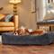 Show in main carousel: Frisco Velvet Quilted Bolster Cat & Dog Bed, Gray, Medium slide 1 of 10