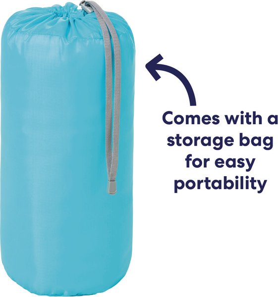 Show full view: Frisco Travel Pillow Dog Mat Bed with Reusable Storage Bag, Blue Curaçao, Large slide 6 of 9