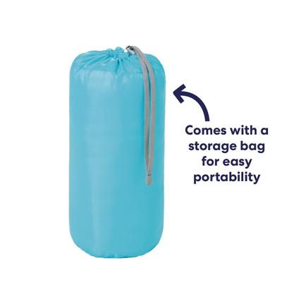 Show full view: Frisco Travel Pillow Dog Mat Bed with Reusable Storage Bag, Blue Curaçao, Large slide 6 of 9