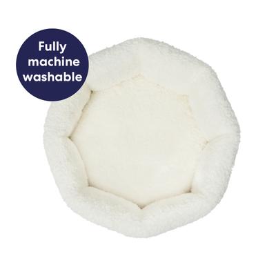 Show full view: Frisco Sherpa Self-Warming High-Walled Bolster Small Cat Bed, Calico Cat slide 5 of 8