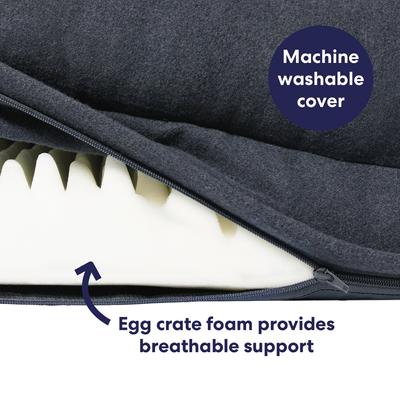 Show full view: Frisco Faux Felt Orthopedic Sofa Dog & Cat Bed with Removable Cover, Gray, XX-Large slide 6 of 9