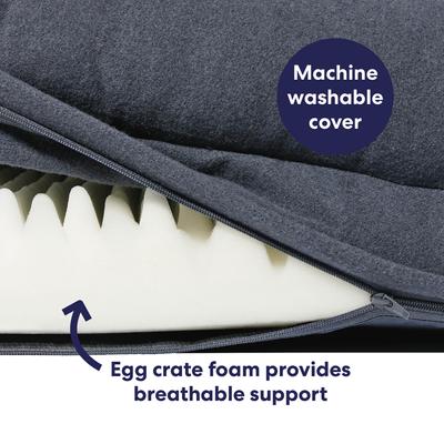 Show full view: Frisco Faux Felt Orthopedic Sofa Dog & Cat Bed with Removable Cover, Gray, Large slide 5 of 8