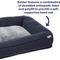 Show in main carousel: Frisco Faux Felt Orthopedic Bolster Dog & Cat Bed with Removable Cover, Gray, Large slide 4 of 9
