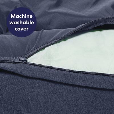 Show full view: Frisco Faux Felt Orthopedic Bolster Dog & Cat Bed with Removable Cover, Gray, Medium slide 7 of 11