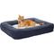 Show in main carousel: Frisco Faux Felt Orthopedic Bolster Dog & Cat Bed with Removable Cover, Gray, Medium slide 4 of 11