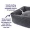 Show in main carousel: Frisco Velvet Quilted Bolster Cat & Dog Bed, Gray, Medium slide 4 of 10