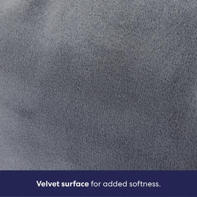 Show full view: Frisco Velvet Round Bolster Dog Bed w/Removable Cover, Gray, X-Large slide 3 of 9