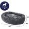Show in main carousel: Frisco Velvet Round Bolster Dog Bed w/Removable Cover, Gray, X-Large slide 2 of 9