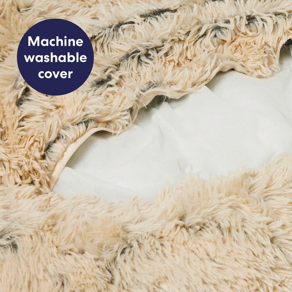 Frisco Long Faux Fur Donut Cat & Dog Bed