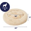 Show in main carousel: Frisco Long Faux Fur Donut Cat & Dog Bed, Sand, X-Large slide 2 of 9