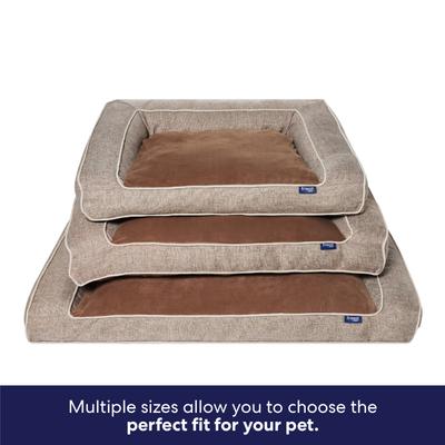 Show full view: Frisco Orthopedic Sofa Cat & Dog Bed with Removable Cover, Beige, Medium slide 7 of 10
