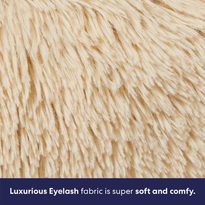 Show full view: Frisco Long Faux Fur Donut Cat & Dog Bed, Sand, Small slide 5 of 11