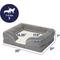 Show in main carousel: Frisco Plush Orthopedic Front Bolster Cat & Dog Bed w/Removable Cover, Gray, Small slide 2 of 10