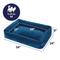 Show in main carousel: Frisco Velvet Quilted Bolster Cat & Dog Bed, Blue, Medium slide 2 of 10