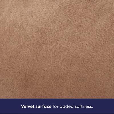 Show full view: Frisco Velvet Round Bolster Dog Bed w/Removable Cover, Beige, X-Large slide 3 of 9