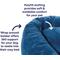 Show in main carousel: Frisco Velvet Round Bolster Dog Bed w/Removable Cover, Blue, Large slide 5 of 10