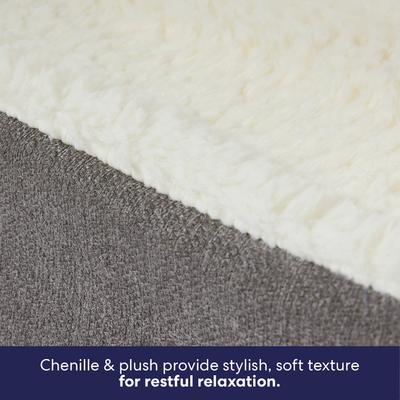 Show full view: Frisco Plush Orthopedic Front Bolster Cat & Dog Bed w/Removable Cover, Gray, Medium slide 4 of 10