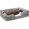Show in main carousel: Frisco Plush Orthopedic Front Bolster Cat & Dog Bed w/Removable Cover, Gray, Medium slide 3 of 10
