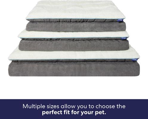 Show full view: Frisco Plush Orthopedic Pillowtop Dog Bed w/Removable Cover, Gray, Large slide 7 of 10