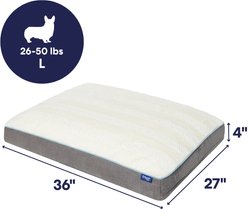 Frisco Orthopedic Pillow Cat & Dog Bed with Removable Cover, Gray, Large slide 2 of 8