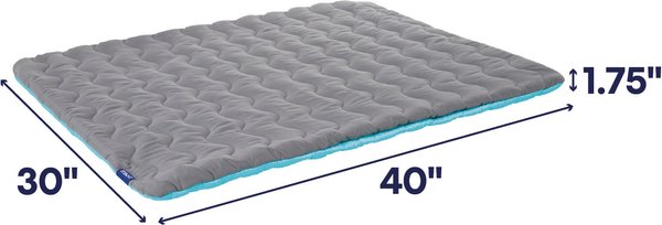 Show full view: Frisco Travel Pillow Dog Mat Bed with Reusable Storage Bag, Blue Curaçao, Large slide 2 of 9