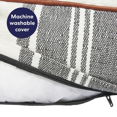 Show full view: Frisco Farmhouse Rectangular Bolster Pillow Dog Bed with Removable Cover, X-Large slide 5 of 9