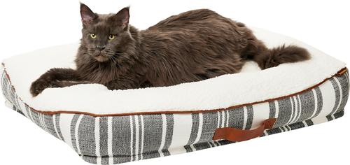 Show full view: Frisco Farmhouse Rectangular Bolster Pillow Dog Bed with Removable Cover, Medium slide 3 of 10