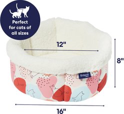 Frisco Sherpa Self-Warming High-Walled Bolster Small Cat Bed, Calico Cat slide 2 of 7