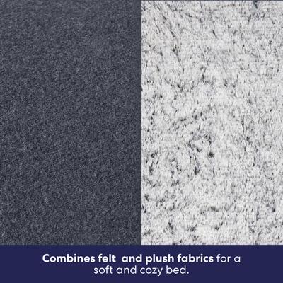 Show full view: Frisco Faux Felt Orthopedic Sofa Dog & Cat Bed with Removable Cover, Gray, Medium slide 4 of 9