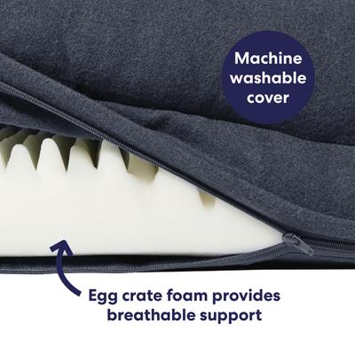 Show full view: Frisco Faux Felt Orthopedic Sofa Dog & Cat Bed with Removable Cover, Gray, Medium slide 6 of 9