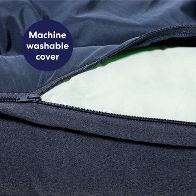 Show full view: Frisco Faux Felt Orthopedic Bolster Dog & Cat Bed with Removable Cover, Gray, Large slide 5 of 9