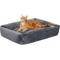 Show in main carousel: Frisco Velvet Quilted Bolster Cat & Dog Bed, Gray, Medium slide 3 of 10