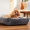 Show in main carousel: Frisco Velvet Quilted Bolster Cat & Dog Bed, Gray, Small slide 1 of 10