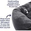 Show in main carousel: Frisco Velvet Round Bolster Dog Bed w/Removable Cover, Gray, Large slide 4 of 8