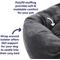 Show in main carousel: Frisco Velvet Round Bolster Dog Bed w/Removable Cover, Gray, Large slide 4 of 8