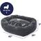 Show in main carousel: Frisco Velvet Round Bolster Dog Bed w/Removable Cover, Gray, Large slide 2 of 8