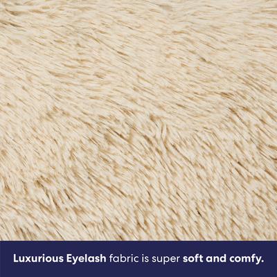 Show full view: Frisco Long Faux Fur Donut Cat & Dog Bed, Sand, X-Large slide 4 of 10