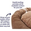 Show in main carousel: Frisco Velvet Round Bolster Dog Bed w/Removable Cover, Beige, X-Large slide 4 of 9