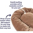 Show in main carousel: Frisco Velvet Round Bolster Dog Bed w/Removable Cover, Beige, Large slide 4 of 9