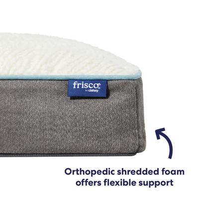 Show full view: Frisco Orthopedic Pillow Cat & Dog Bed with Removable Cover, Gray, Large slide 4 of 9
