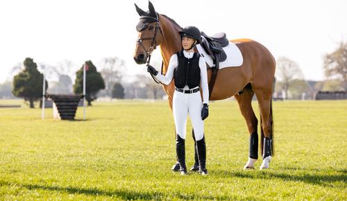 Show full view: LeMieux 3D Mesh Self-Cool Eurojump Square Horse Saddle Pad, White, Small/Medium slide 5 of 5