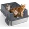 Show in main carousel: Invenho High Sided Cat Litter Box, XXX-Large, Dark Gray slide 1 of 9