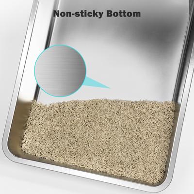 Show full view: Invenho High Sided Cat Litter Box, XXX-Large, Silver Gray slide 8 of 9