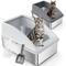 Show in main carousel: Invenho High Sided Anti-Urine Leakage Cat Litter Box, X-Large, Silver Gray & Dark Gray, 2 count slide 1 of 9